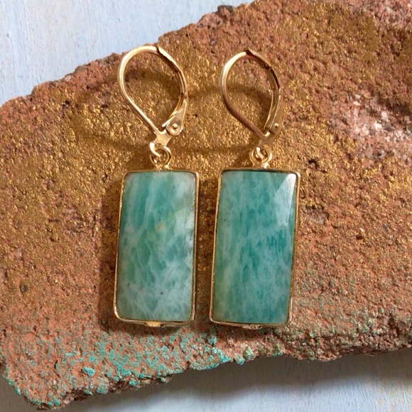 Hand Crafted Jewelry - Amazonite Earrings Sundance Charm